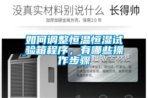 如何調(diào)整恒溫恒濕試驗箱程序，有哪些操作步驟