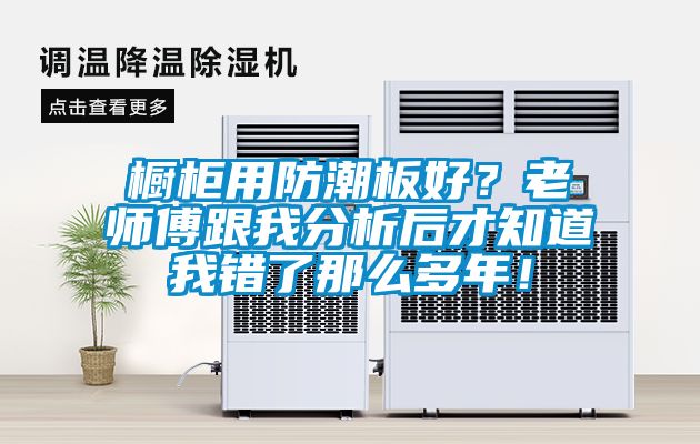 櫥柜用防潮板好？老師傅跟我分析后才知道我錯了那么多年！