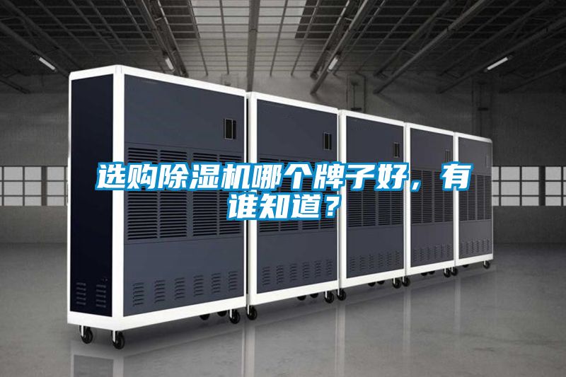 選購除濕機哪個牌子好，有誰知道？