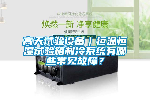 高天試驗(yàn)設(shè)備｜恒溫恒濕試驗(yàn)箱制冷系統(tǒng)有哪些常見故障？
